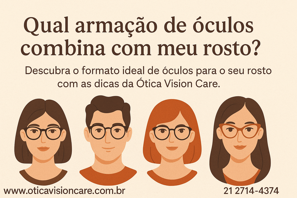 Qual armação de óculos combina com meu rosto?