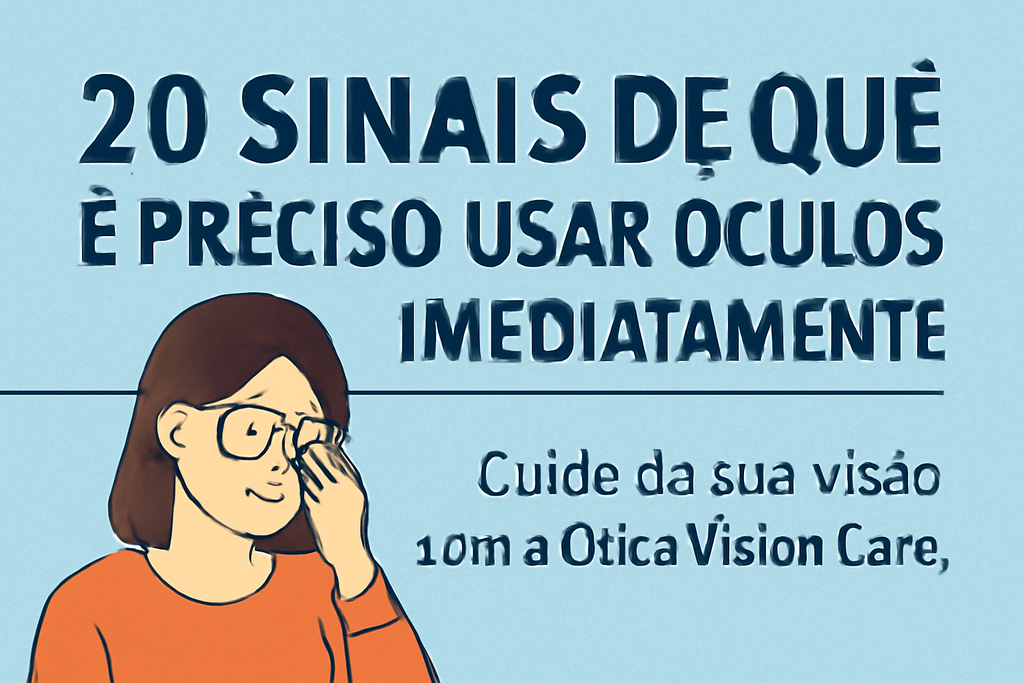 20 Sinais de que é Preciso Usar Óculos Imediatamente – Cuide da Sua Visão