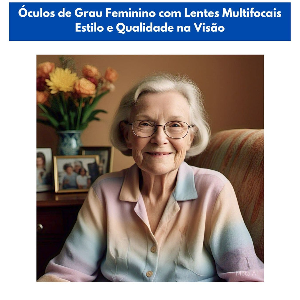 Óculos de Grau Feminino com Lentes Multifocais: Estilo e Qualidade na Visão