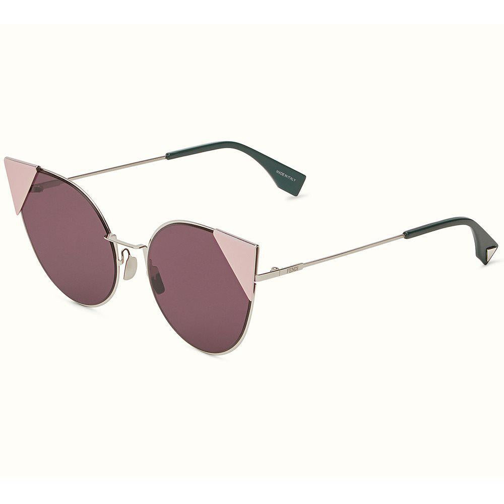 Óculos de Sol Fendi Lei Ff0190/S 010 0M 57 Rosa prateado/Lilás Fendi