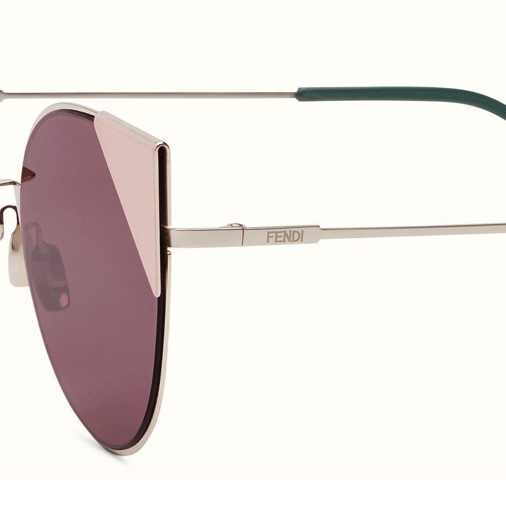 Óculos de Sol Fendi Lei Ff0190/S 010 0M 57 Rosa prateado/Lilás Fendi