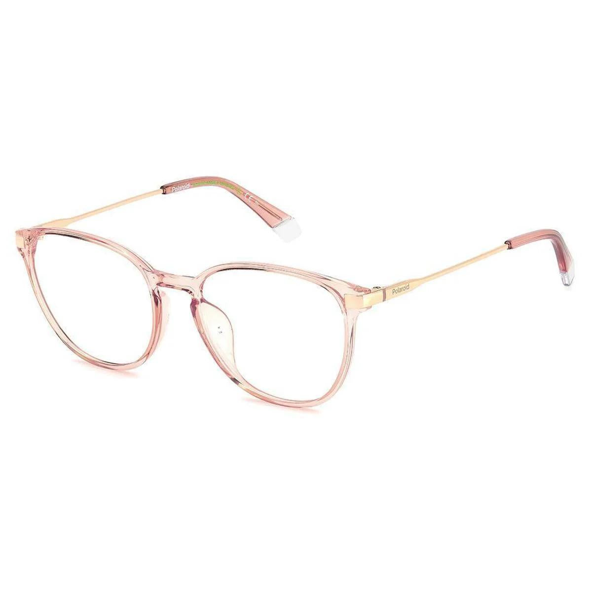 Armação De Óculos Polaroid Pld D489/G 35J - 52 Rosa - Ótica Vision Care