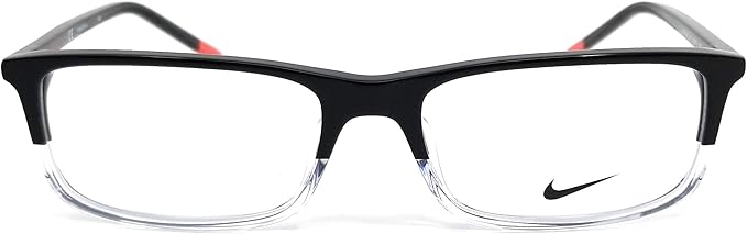 Óculos de Grau Nike 7252 017 55 - Preto/Transparente/Laranja Nike