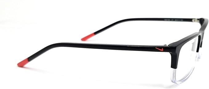Óculos de Grau Nike 7252 017 55 - Preto/Transparente/Laranja Nike