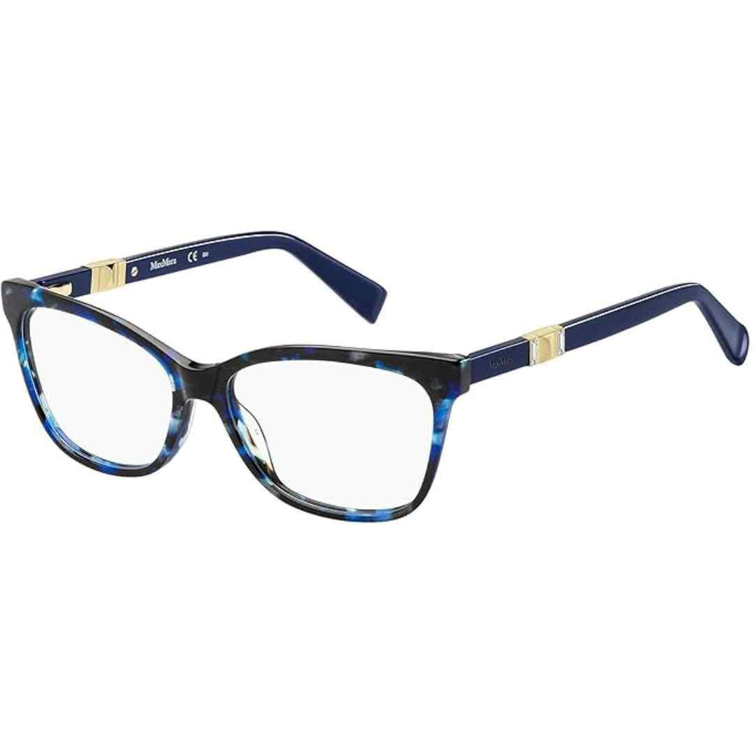 Óculos De Grau Max Mara Mm1290 H8D 54 - Azul Havana otica-vision-care
