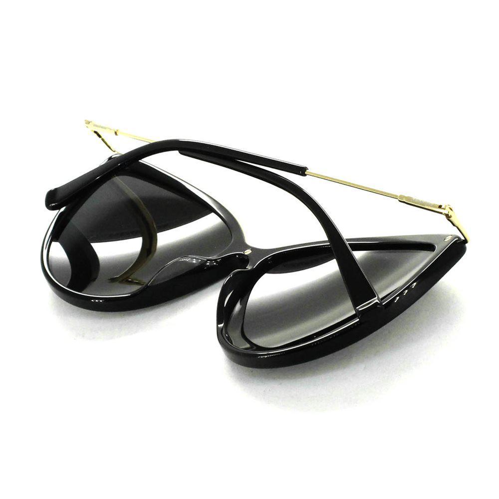 Max Mara Mm Classy Vi 807 Ir 59 Preto-Dourado/Cinza Gatinho - Ótica Vision Care