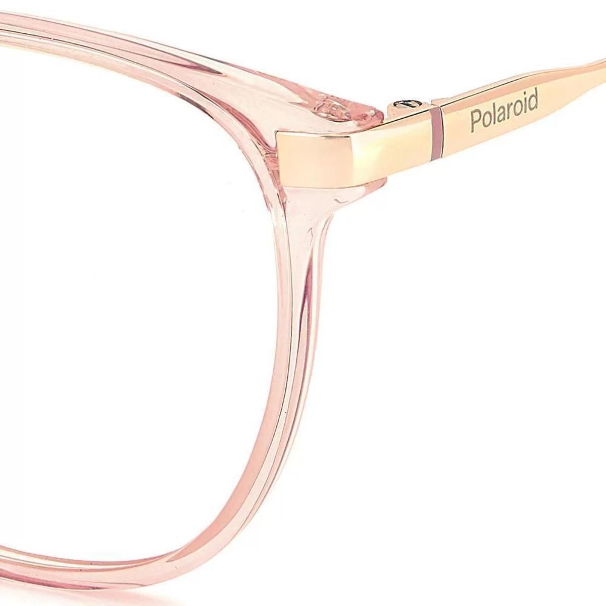 Armação De Óculos Polaroid Pld D489/G 35J - 52 Rosa - Ótica Vision Care