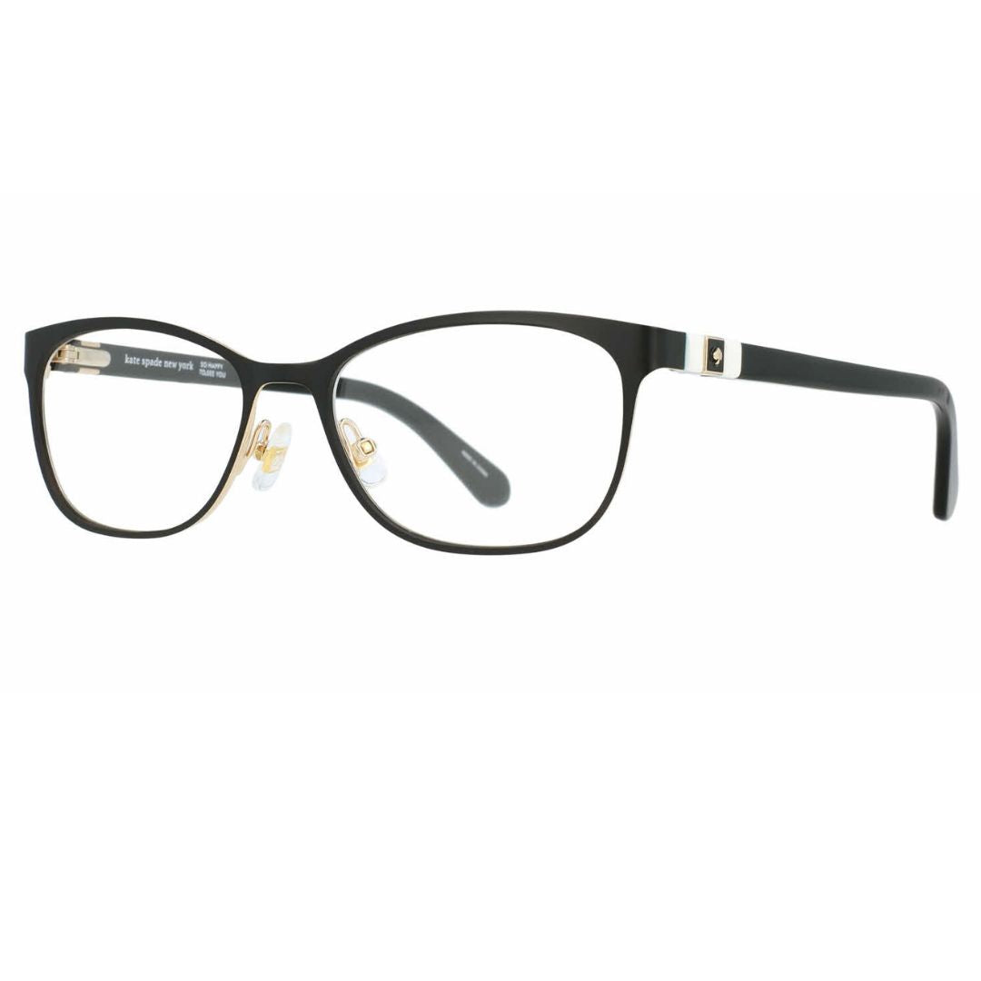 Óculos de Grau Kate Spade Jonae - Preto/Dourado - 807/53 Kate Spade