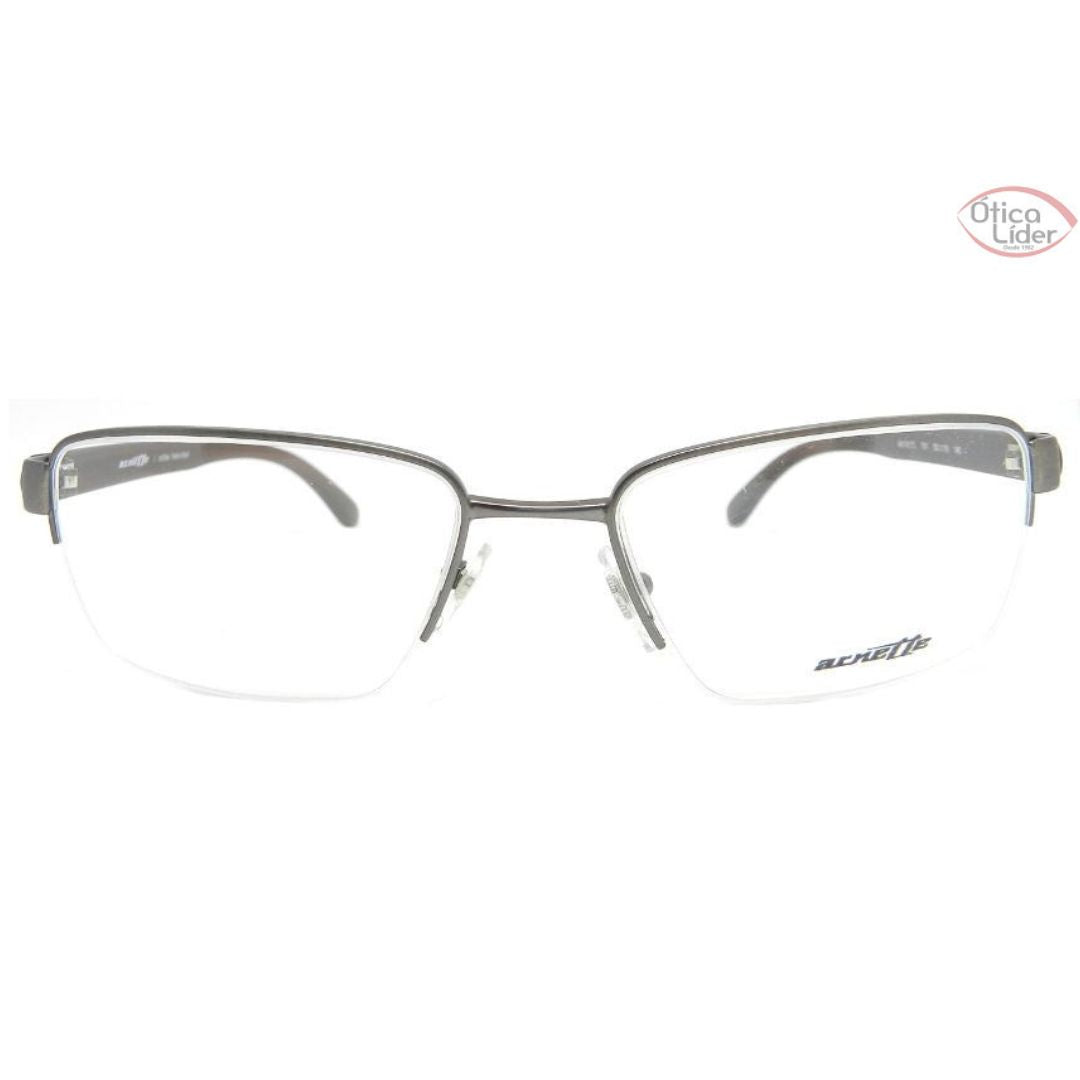Óculos de Grau Arnette AN6117l 701 55 fny Metal Chumbo / Acetato Marrom Arnette