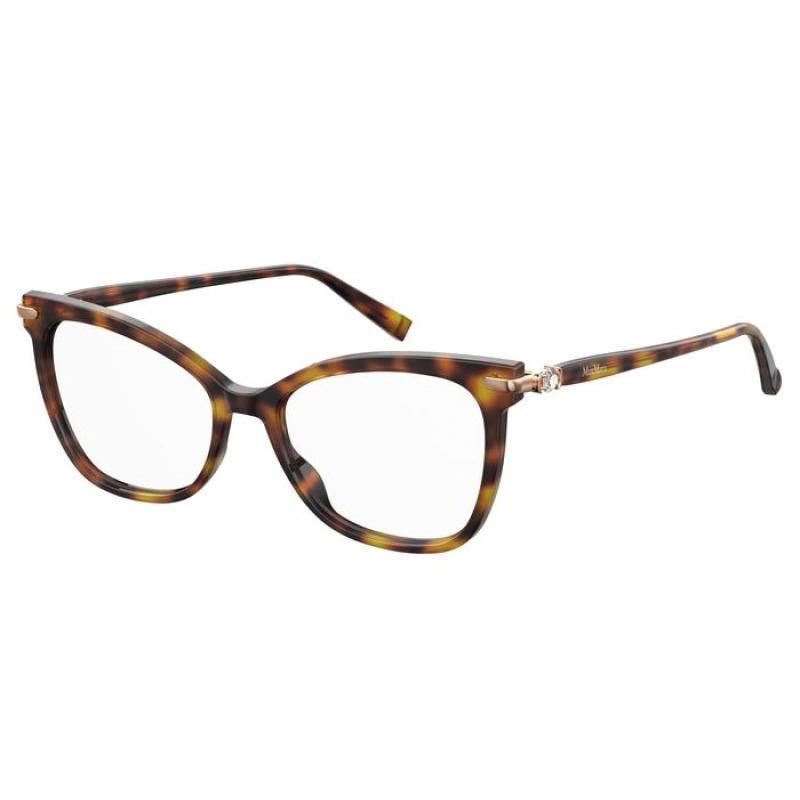 Óculos De Grau Max Mara Mm 1400 - 086 Dark Havana otica-vision-care
