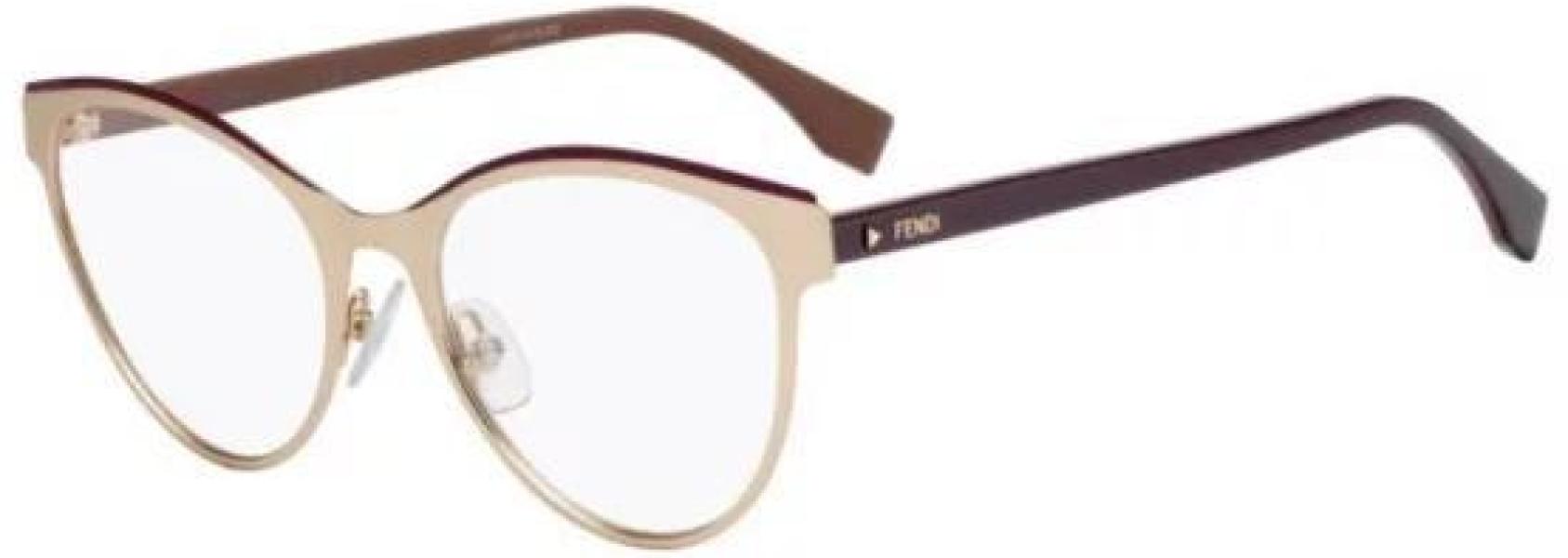 Óculos Fendi Ff0278 Vo1 53 +AC0- Dourado/Vermelho +AC0- 3 otica-vision-care