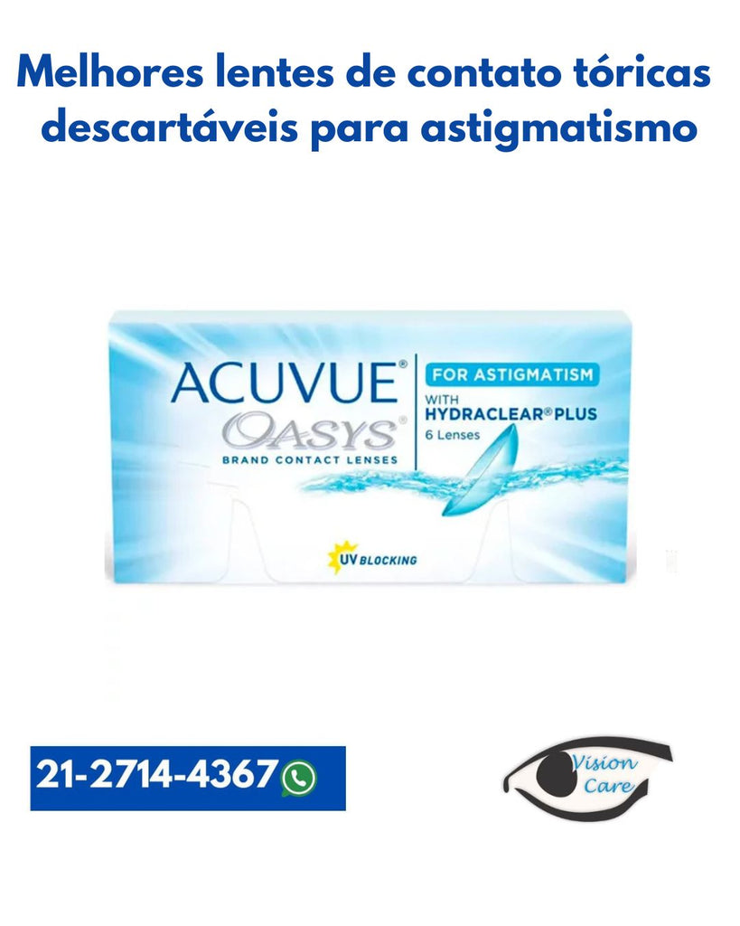 Melhores lentes de contato tóricas descartáveis para astigmatismo