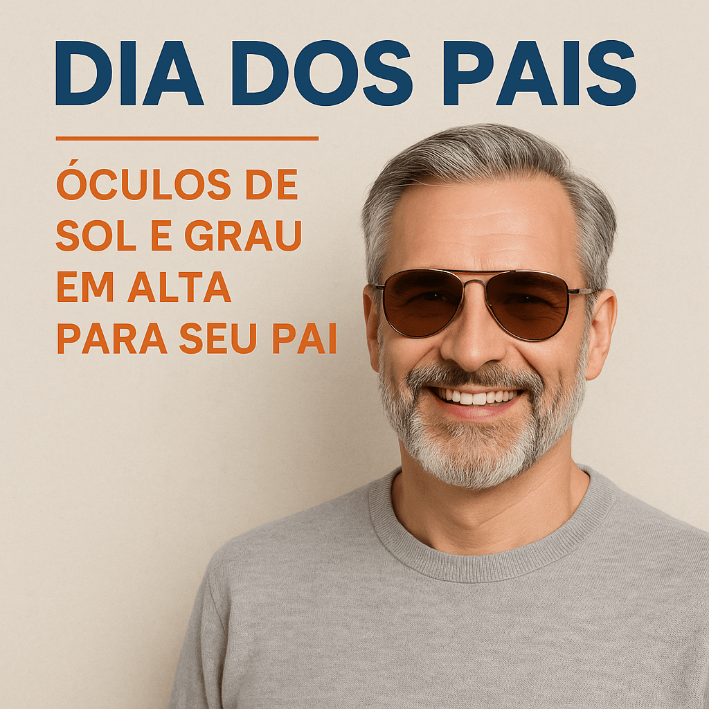 Dia dos Pais – Óculos de Sol e Grau em Alta para seu Pai