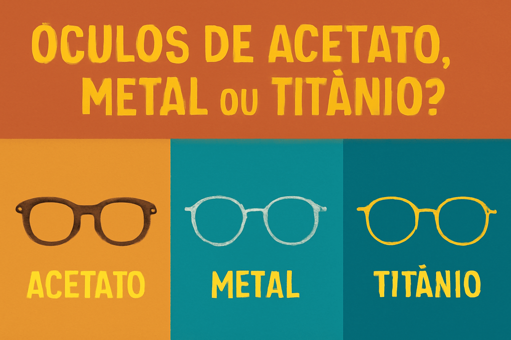 Óculos de Acetato, Metal ou Titânio? Vantagens e Desvantagens