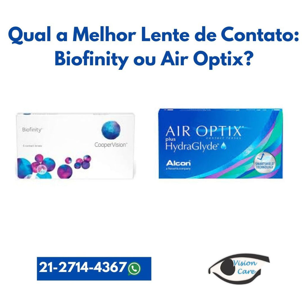 Qual a Melhor Lente de Contato: Biofinity ou Air Optix?