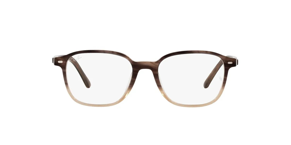 Óculos de Grau Ray-Ban Leonard 0RX5393 8107 47 Acetato Marrom Mesclado