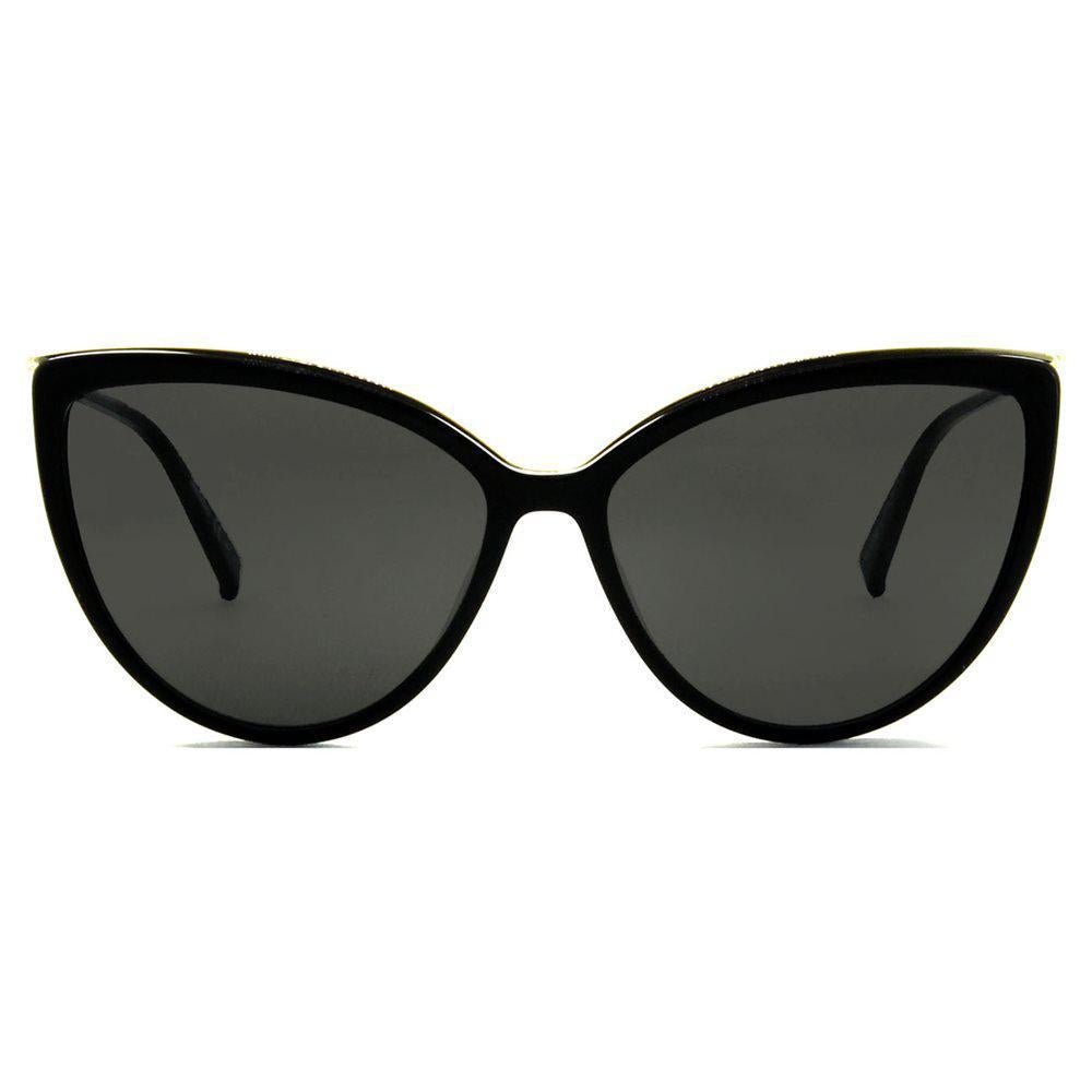 Max Mara Mm Classy Vi 807 Ir 59 Preto - Dourado/Cinza Gatinho - Ótica Vision Care