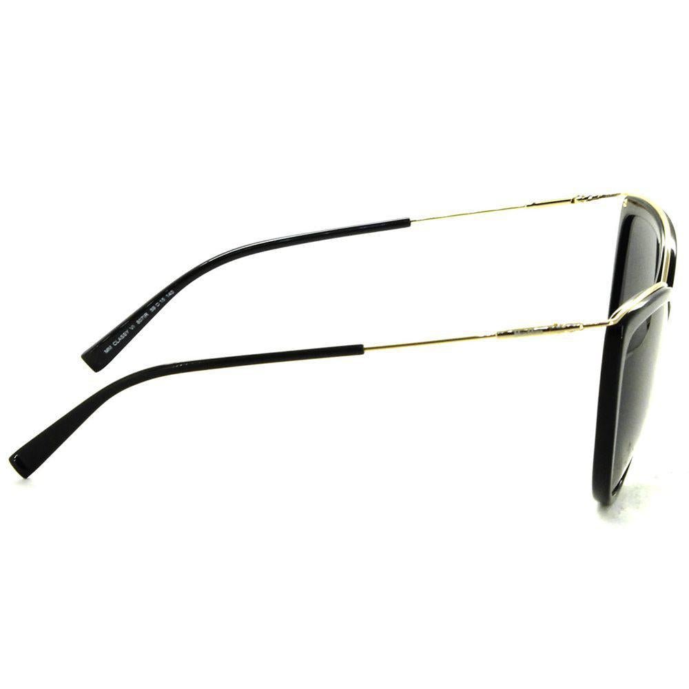 Max Mara Mm Classy Vi 807 Ir 59 Preto - Dourado/Cinza Gatinho - Ótica Vision Care