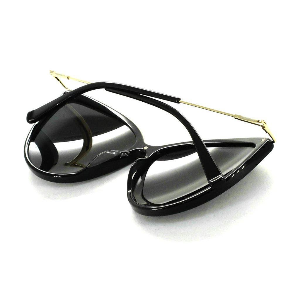 Max Mara Mm Classy Vi 807 Ir 59 Preto - Dourado/Cinza Gatinho - Ótica Vision Care