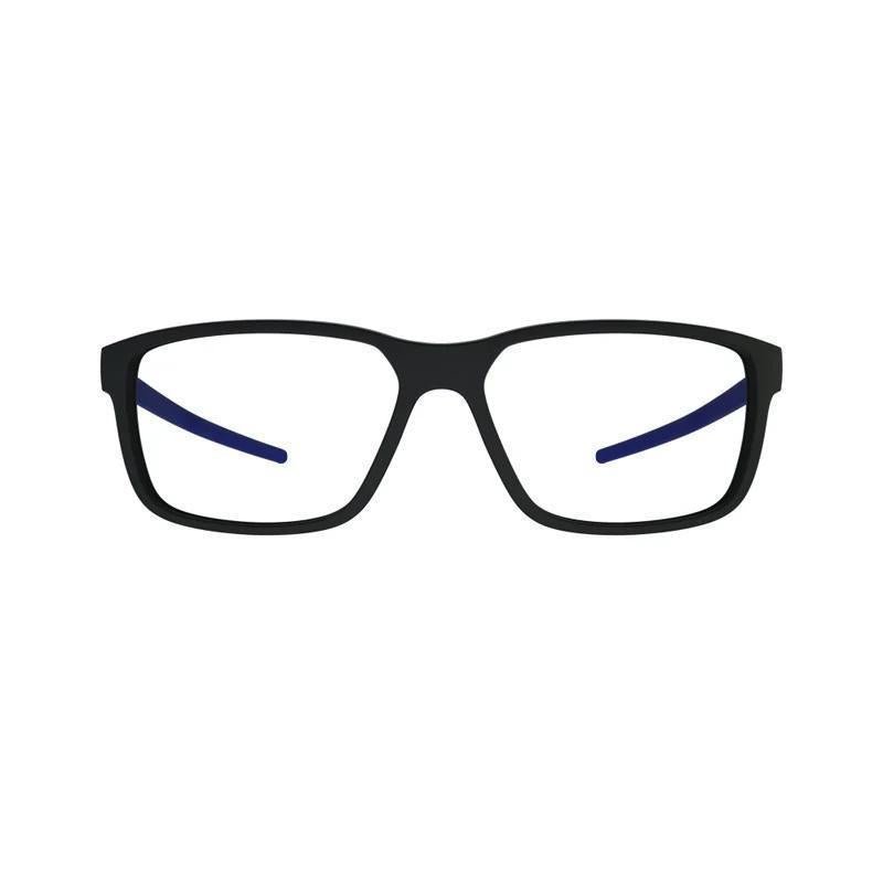 Óculos De Grau Hb Duotech M 93142 Matte Black D. Blue