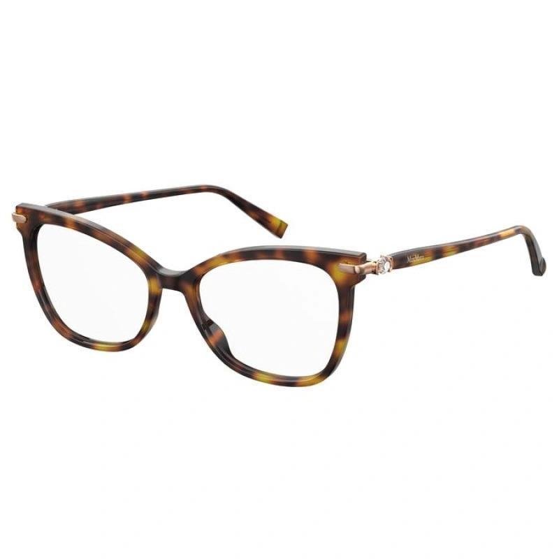 Óculos De Grau Max Mara Mm 1400 - 086 Dark Havana - Ótica Vision Care