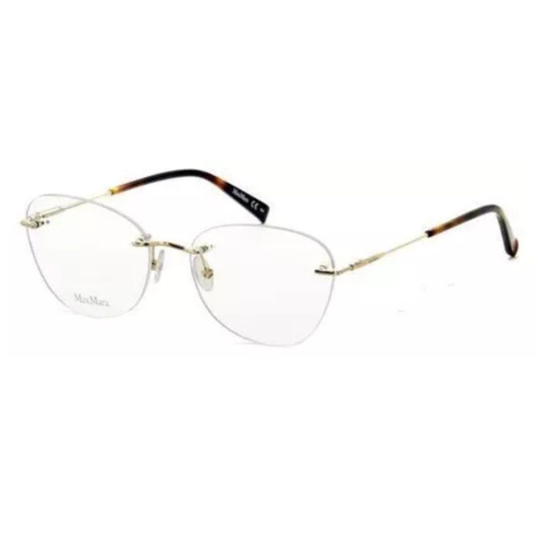 Óculos De Grau Max Mara Mm1370 Ddb 53 - Rose Gold/Havana - Ótica Vision Care