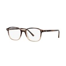 Óculos de Grau Ray - Ban Leonard 0RX5393 8107 47 Acetato Marrom Mesclado - Ótica Vision Care