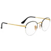 Óculos de Grau Ray-Ban Round Gaze RB3947VL 2946 51 - Preto / Dourado