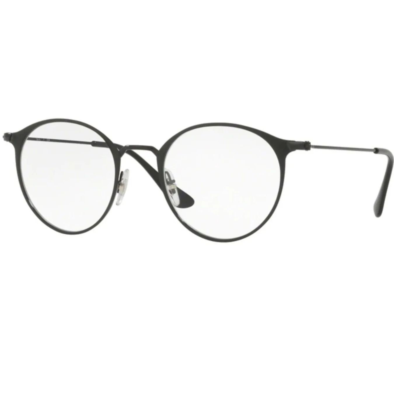 Óculos de Grau Ray Ban Round Metal RX6378 2904 Preto Lente Tam 49 - Ótica Vision Care