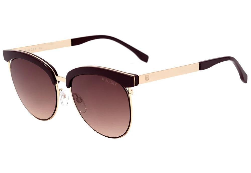 Óculos De Sol Bulget Bg 5114 D01 Vinho E Dourado Brilho - Ótica Vision Care