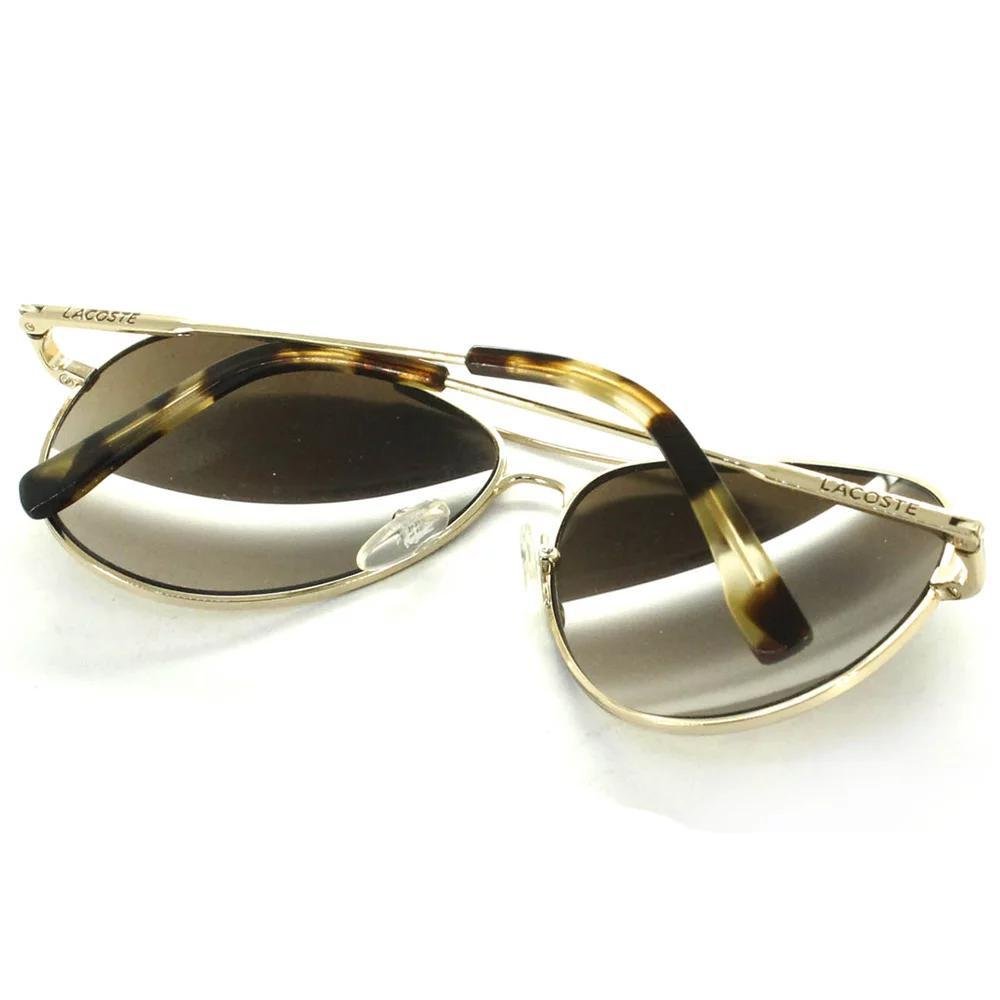 Óculos Lacoste L174S 714 58 Dourado/Marrom - Ótica Vision Care